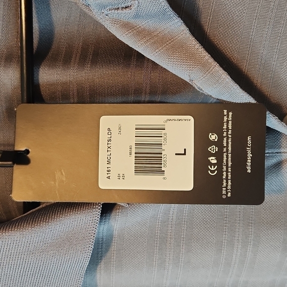 Adidas Golf Polo Shirt 1/4 Button Men's Size Large Gray NEW NWT SPONSORED - Picture 8 of 11